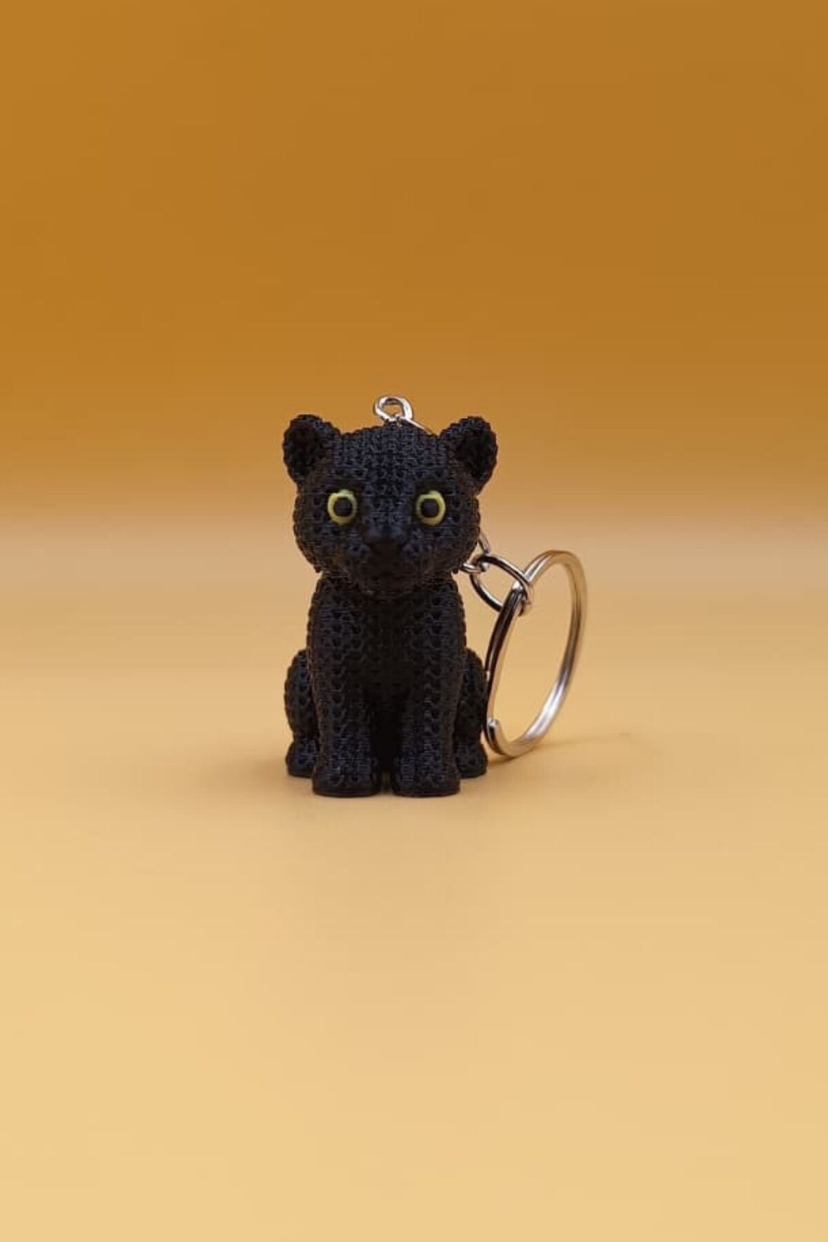Örgü Desenli Panter Anahtarlık (Plastik)-  Çanta Süsü Charm