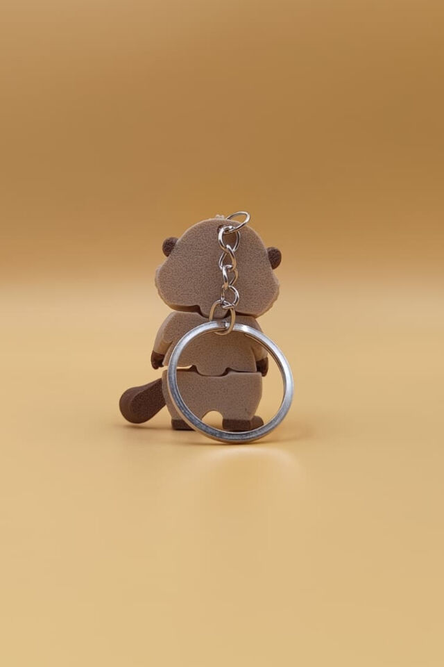 Hareketli Sevimli Kunduz Anahtarlık(6CM) - Hareketli Anahtarlık Çanta Süsü Charm