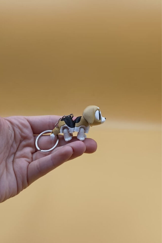 Sevimli Beagle Köpek Anahtarlık – Sadakatin Minik Temsilcisi! - Hareketli Anahtarlık Çanta Süsü Charm