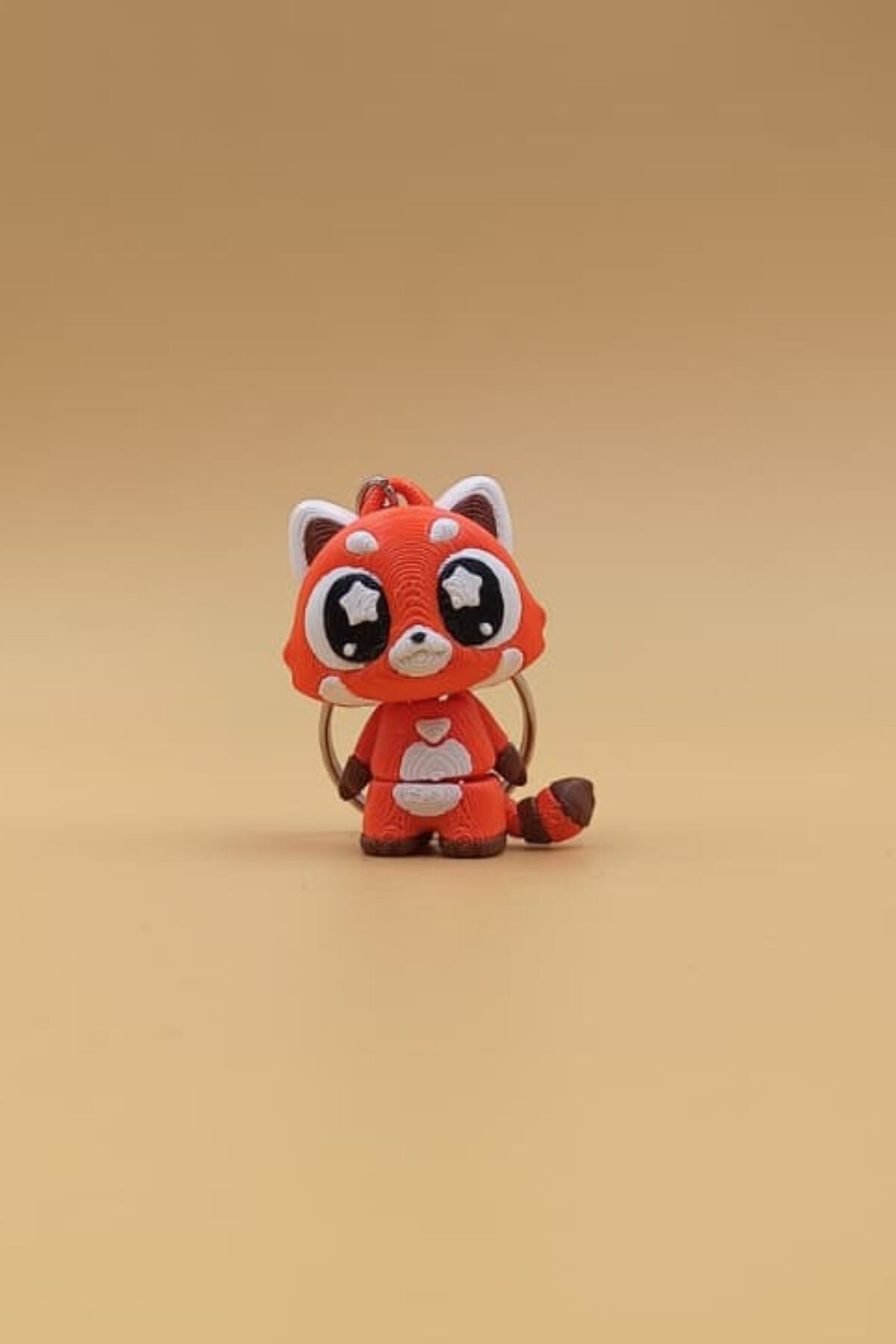 Yıldız Göz Red Panda Anahtarlık - Hareketli Anahtarlık Çanta Süsü Charm