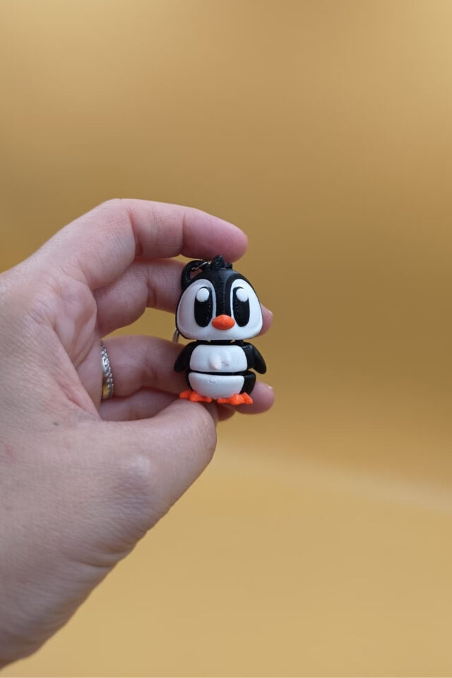 Sevimli Penguen Hareketli Anahtarlık Çanta Süsü Charm