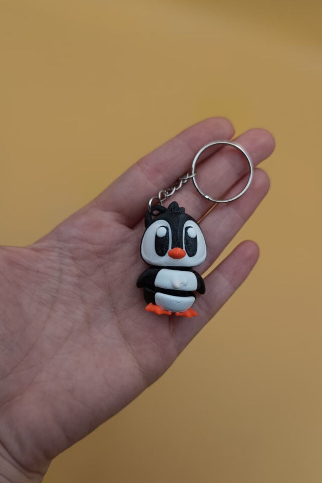 Sevimli Penguen Hareketli Anahtarlık Çanta Süsü Charm