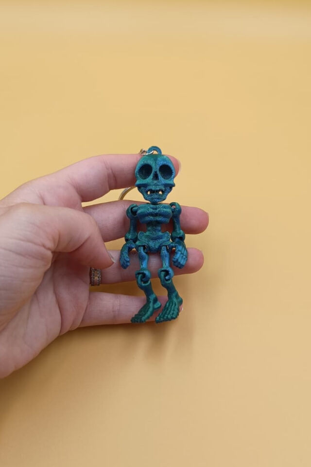 Hareketli İskelet Anahtarlık(Büyük Boy:9CM) - Hareketli Anahtarlık Çanta Süsü Charm