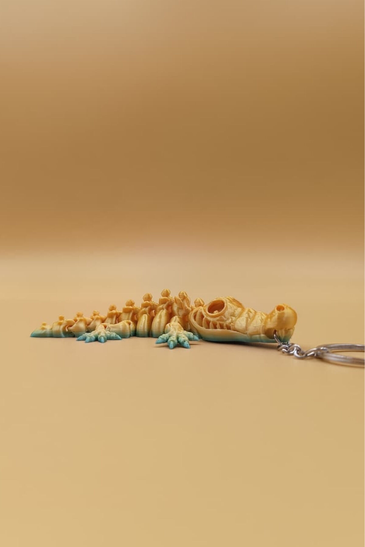 Hareketli Renk Geçişli Timsah Anahtarlık(Büyük Boy:12CM) - Hareketli Anahtarlık Çanta Süsü Charm