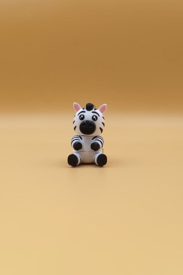 Hareketli Şirin Zebra Anahtarlık Çanta Süsü Çharm