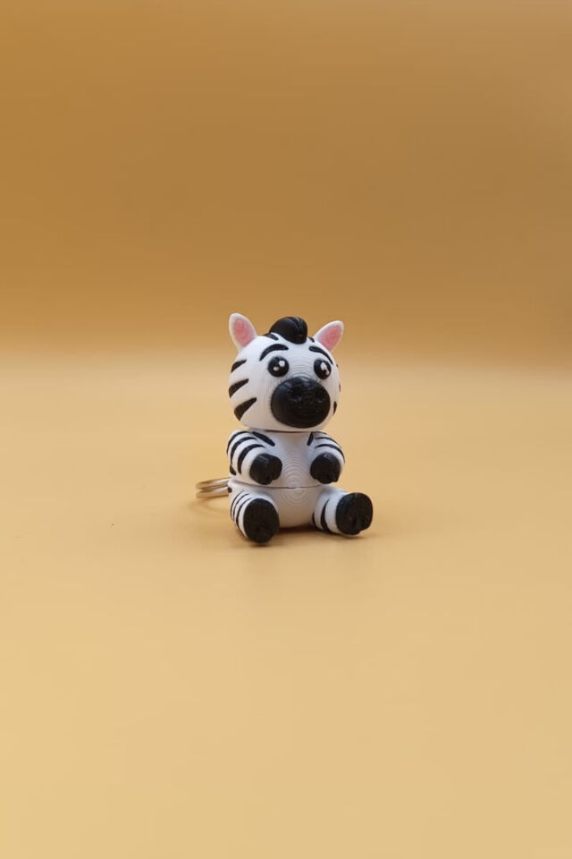 Hareketli Şirin Zebra Anahtarlık Çanta Süsü Çharm