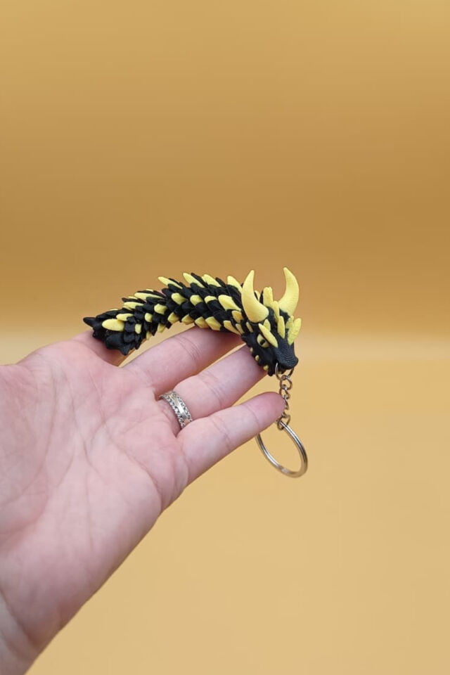 Hareketli Ejderha Anahtarlık(Büyük Boy:11CM) - Hareketli Anahtarlık Çanta Süsü Charm