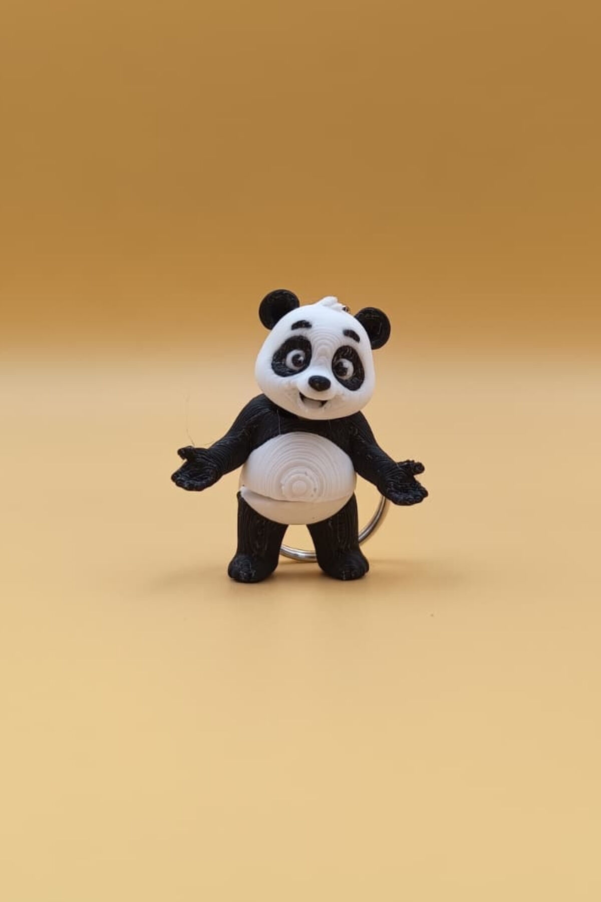Hareketli Sevimli Panda Figürlü Anahtarlık Çanta Süsü Charm