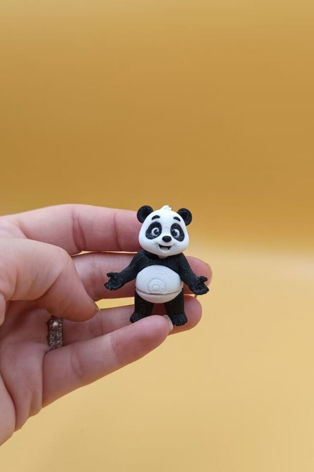 Hareketli Sevimli Panda Figürlü Anahtarlık Çanta Süsü Charm