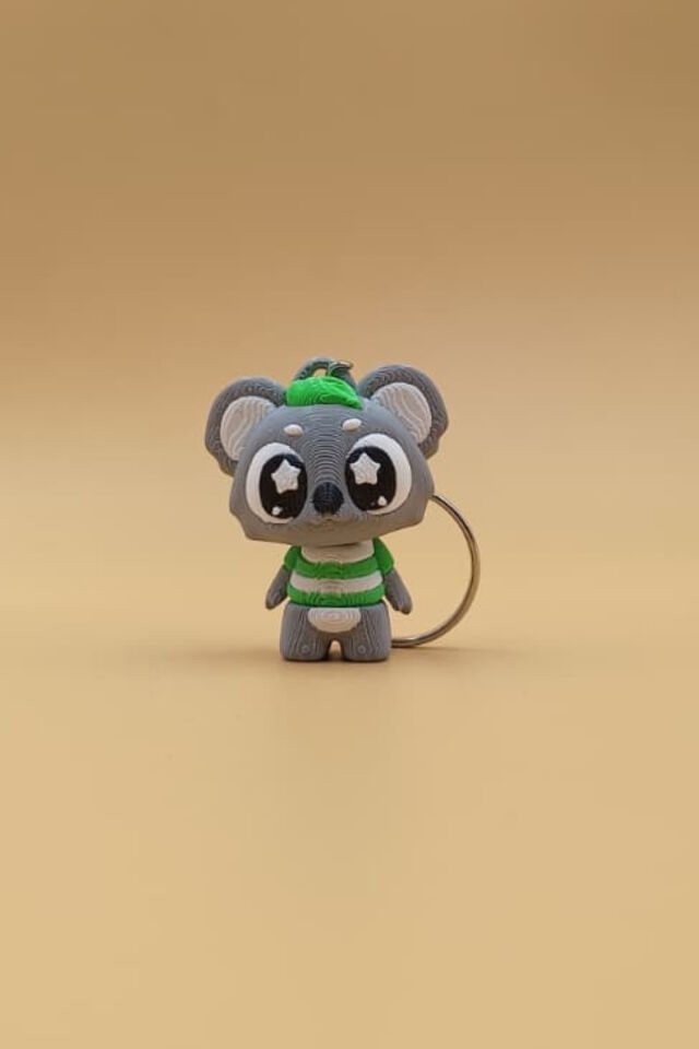 Yıldız Göz Koala Anahtarlık - Hareketli Anahtarlık Çanta Süsü Charm