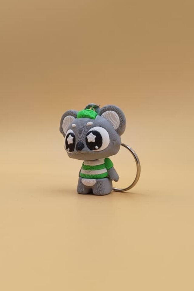 Yıldız Göz Koala Anahtarlık - Hareketli Anahtarlık Çanta Süsü Charm