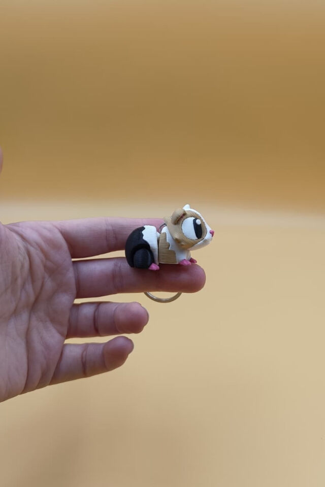 Sevimli Hamster Anahtarlık Guinea Pig – Cebinizdeki Minik Neşe! - Hareketli Anahtarlık Çanta Süsü Charm