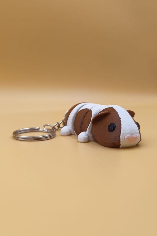 Sevimli Guinea Pig Hareketli Anahtarlık Çanta Süsü Charm