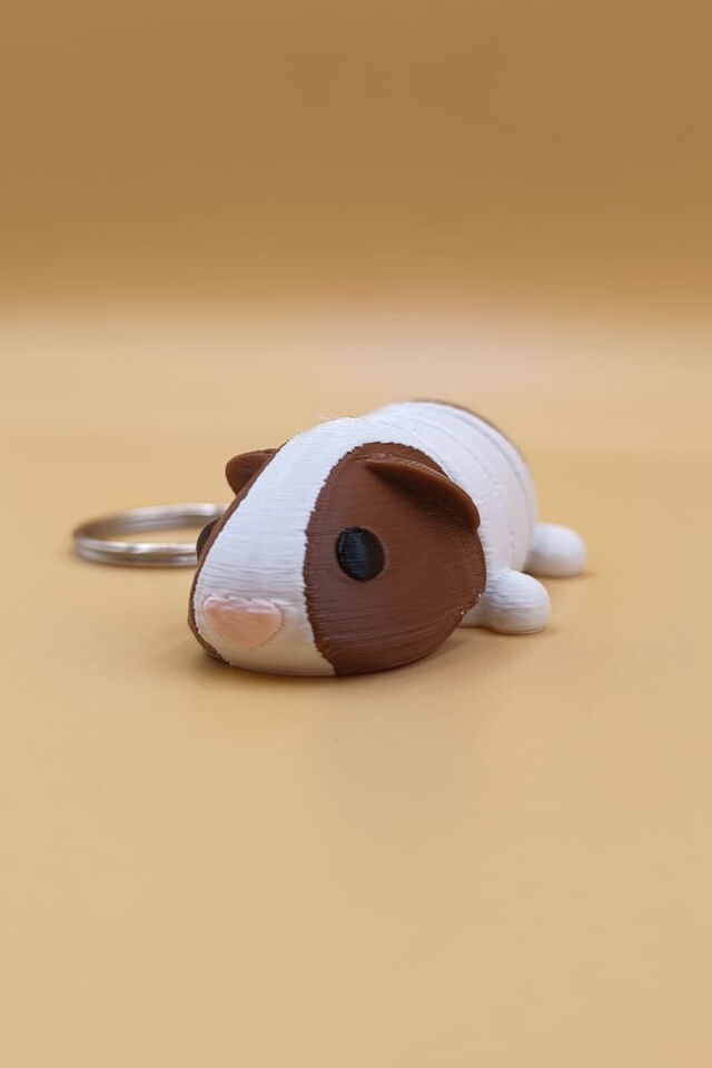 Sevimli Guinea Pig Hareketli Anahtarlık Çanta Süsü Charm