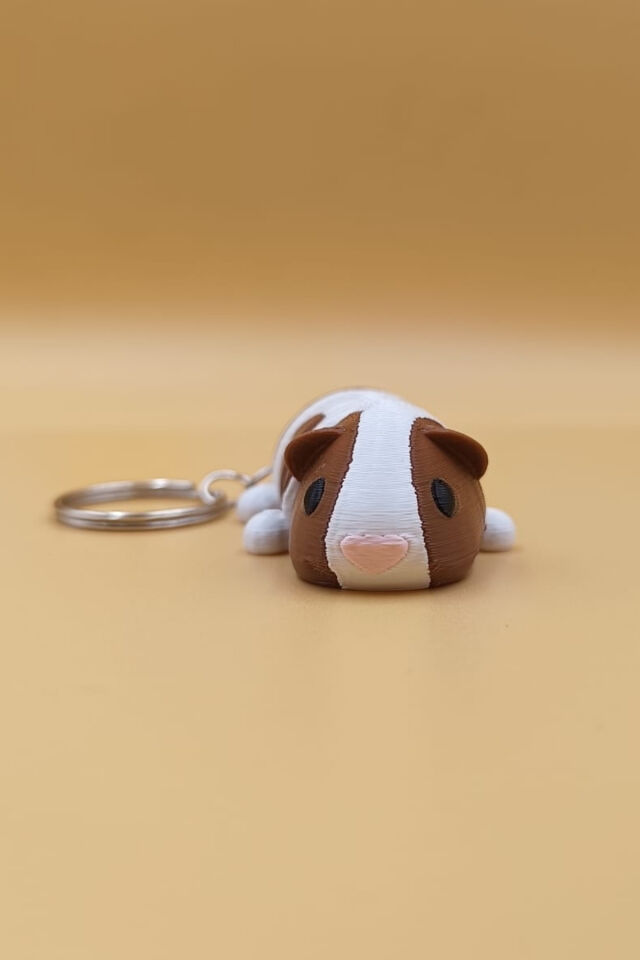 Sevimli Guinea Pig Hareketli Anahtarlık Çanta Süsü Charm