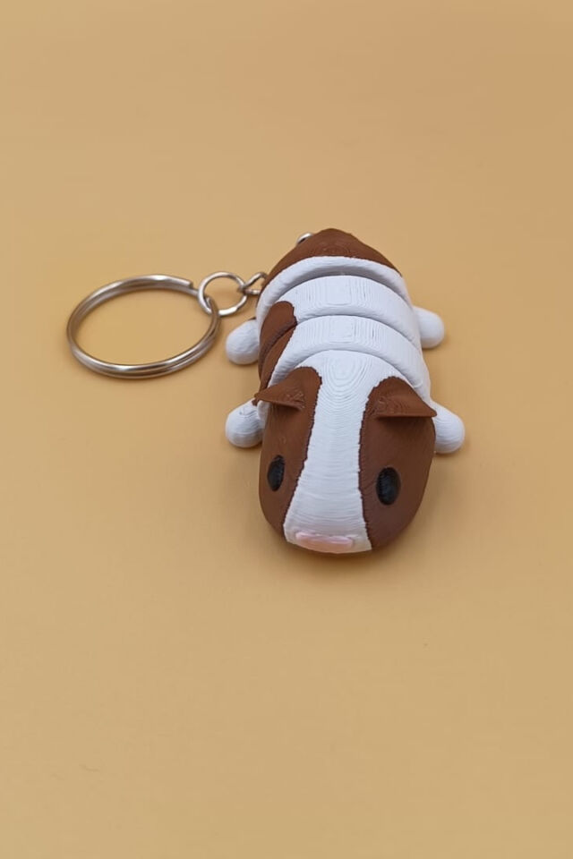 Sevimli Guinea Pig Hareketli Anahtarlık Çanta Süsü Charm