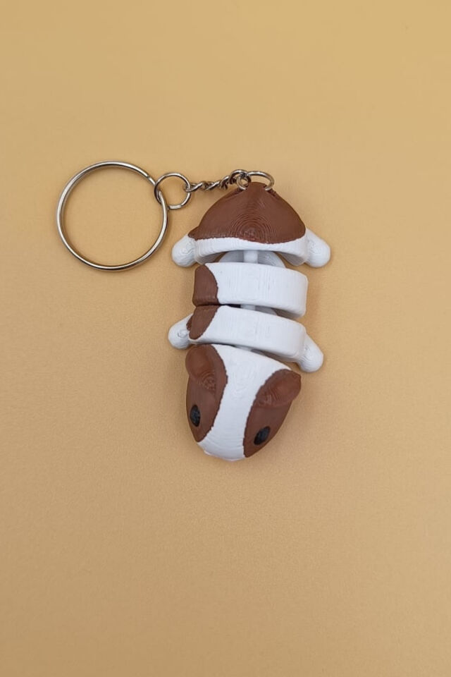 Sevimli Guinea Pig Hareketli Anahtarlık Çanta Süsü Charm