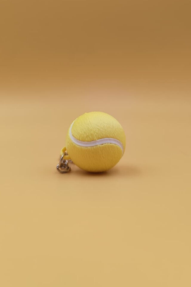 Sarı Tenis Topu Figürlü Anahtarlık - Çanta Süsü Charm