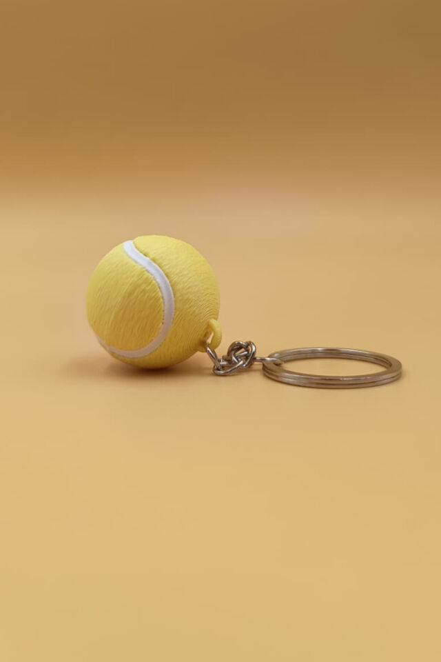 Sarı Tenis Topu Figürlü Anahtarlık - Çanta Süsü Charm