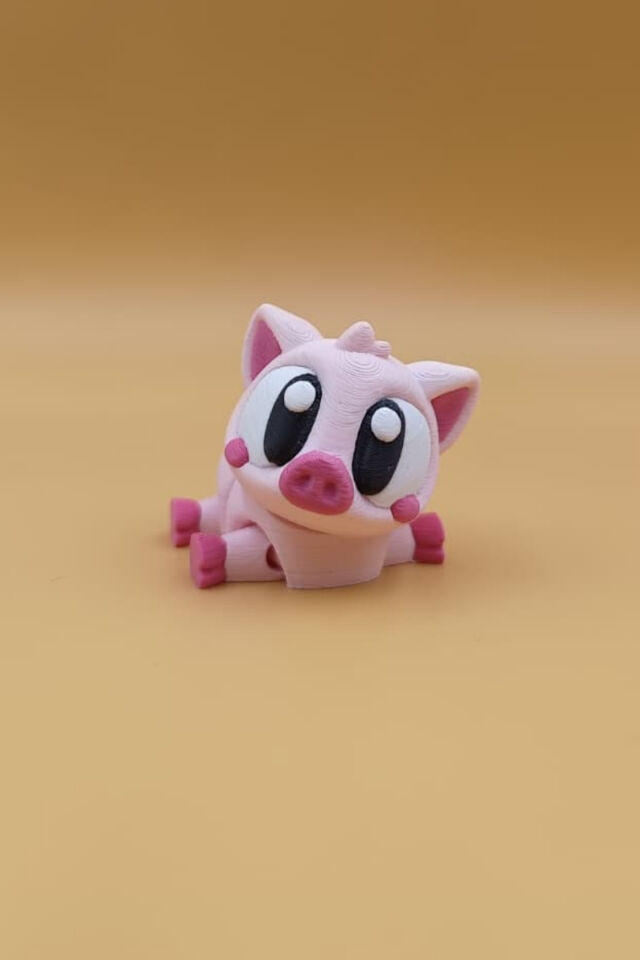 Pembe Sevimli Domuzcuk Hareketli Anahtarlık Çanta Süsü Charm