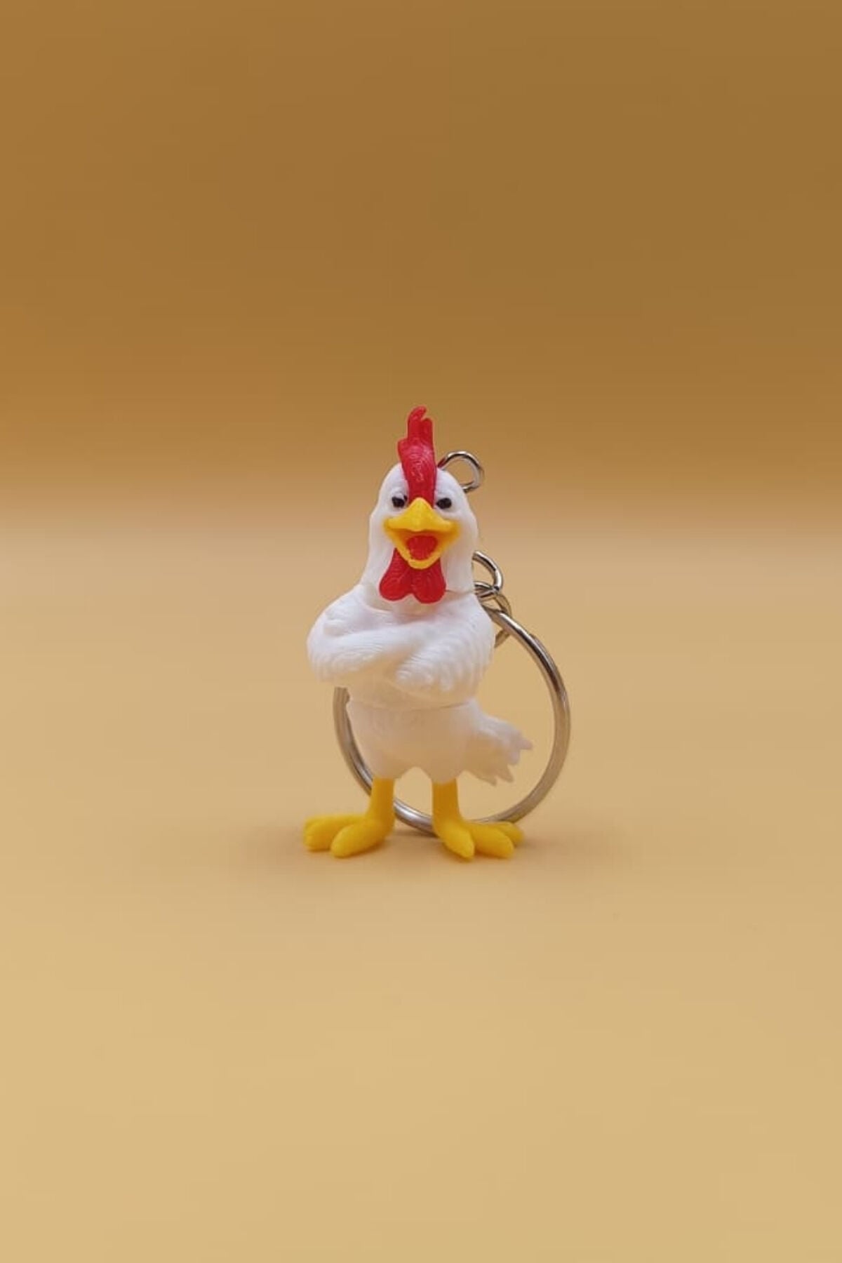 Hareketli ve Eğlenceli Horoz Tasarımlı Karakter Anahtarlık Çanta Süsü Charm