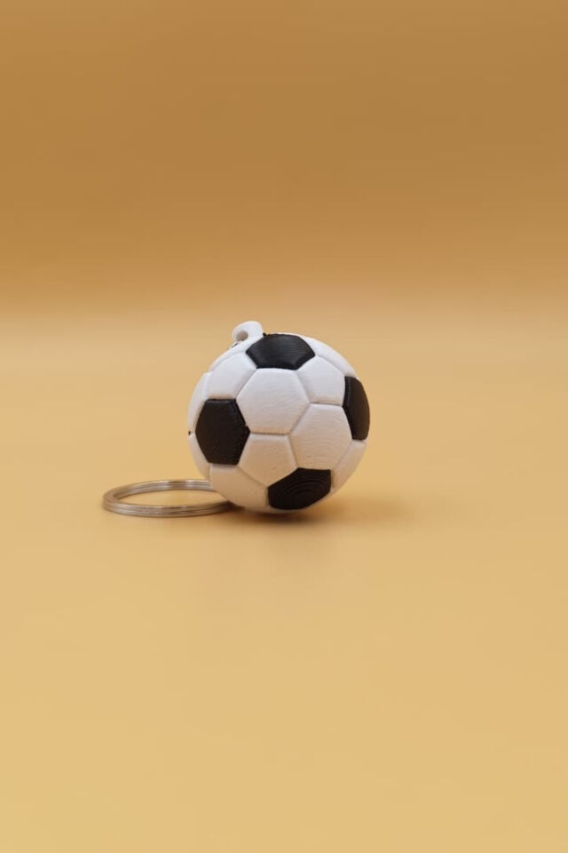 Klasik Siyah Beyaz Futbol Topu Figürlü Anahtarlık - Çanta Süsü Charm