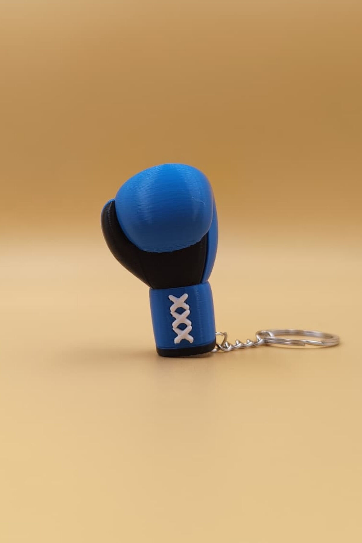 Boks Eldiveni Tasarımlı Anahtarlık & Çanta Süsü - Sporcu Hediyesi Büyük Boy:6CM (Farklı Renk Seçenekleriyle) Mavi