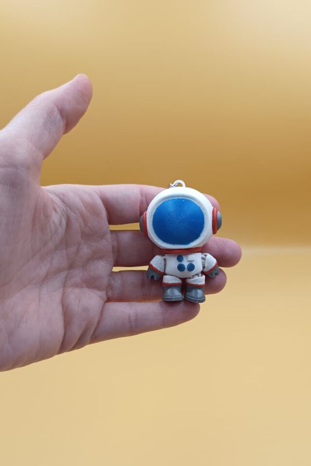 Sevimli Astronot Hareketli Anahtarlık Çanta Süsü Charm