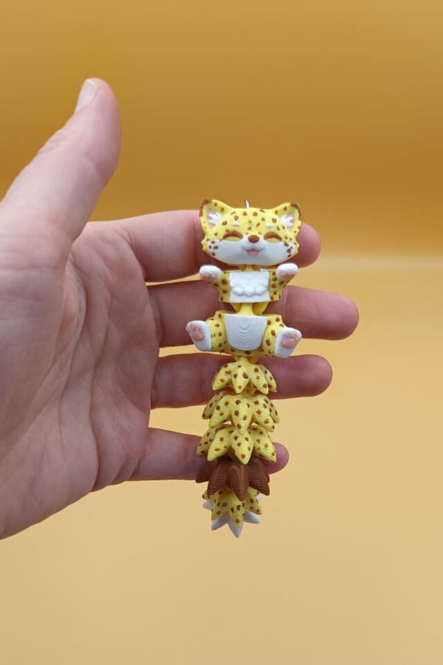 Uzun Kuyruk Serisi Çıta Figürlü Hareketli Anahtarlık (Büyük Boy-12CM) - Çanta Süsü Charm