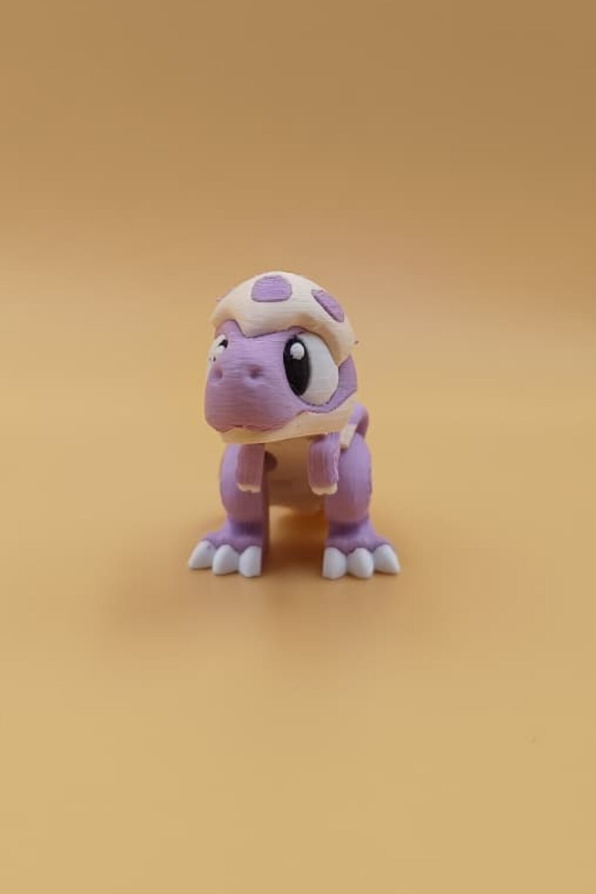 Sevimli Dinozor Figürlü Hareketli Anahtarlık Çanta Süsü Charm Mor
