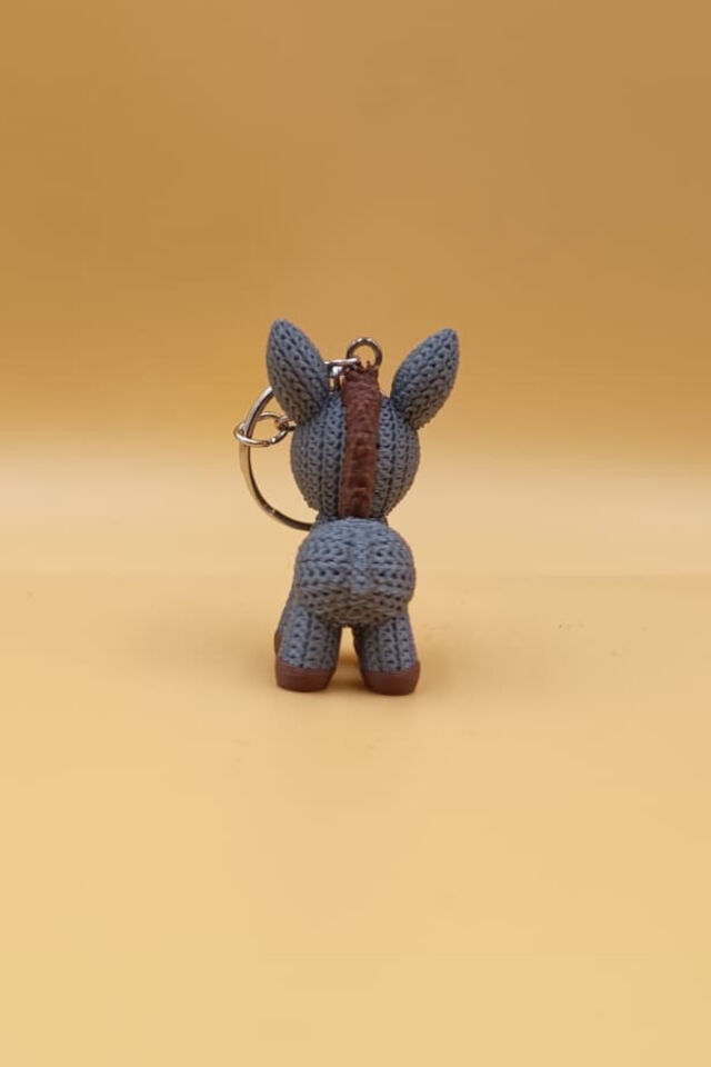 Örgü Desenli Eşek Anahtarlık (Plastik)