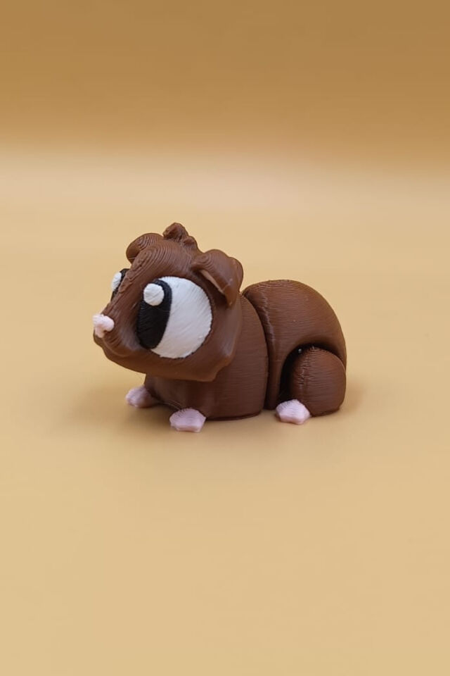 Pembe Patili Hamster Hareketli Anahtarlık Çanta Süsü Charm