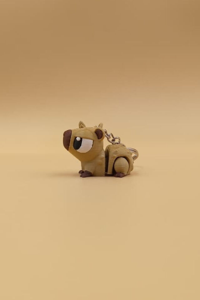 Sevimli Capybara Anahtarlık- Hareketli Anahtarlık Çanta Süsü Charm