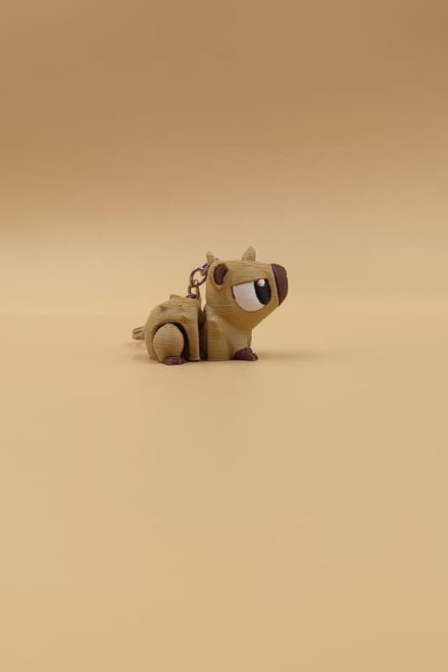 Sevimli Capybara Anahtarlık- Hareketli Anahtarlık Çanta Süsü Charm