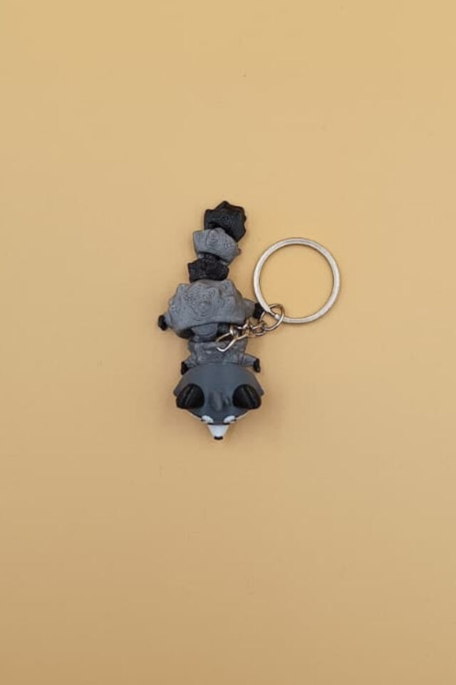 Rakun Anahtarlık- Hareketli Anahtarlık Çanta Süsü Charm