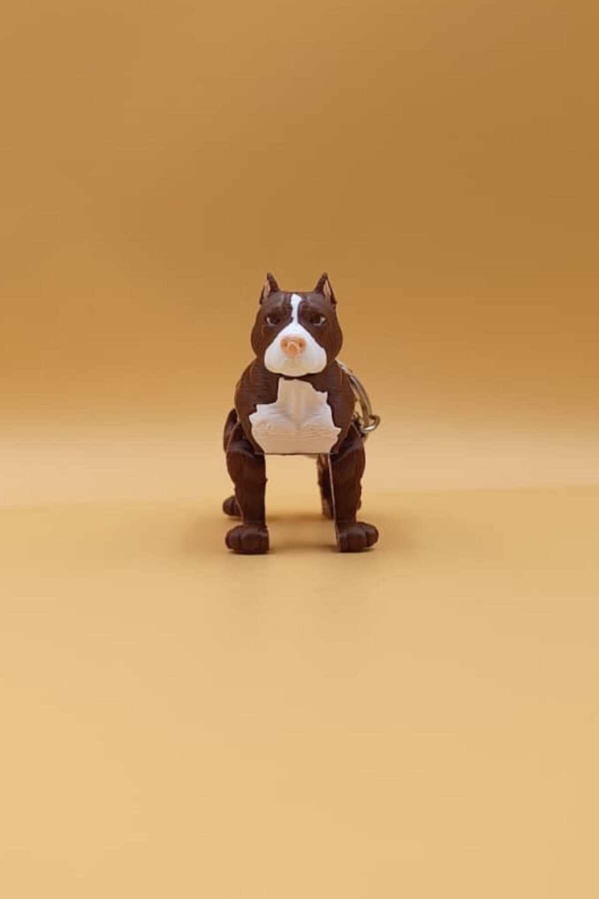 Hareketli Pitbull Figürlü Anahtarlık