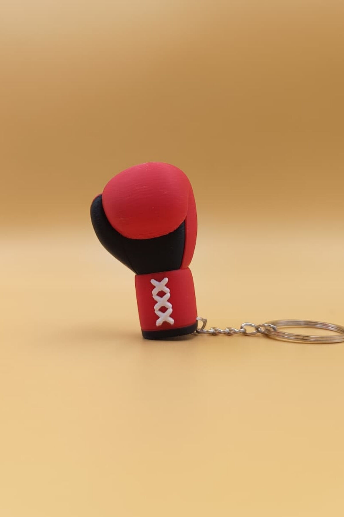 Boks Eldiveni Tasarımlı Anahtarlık & Çanta Süsü - Sporcu Hediyesi Büyük Boy:6CM (Farklı Renk Seçenekleriyle) Kırmızı