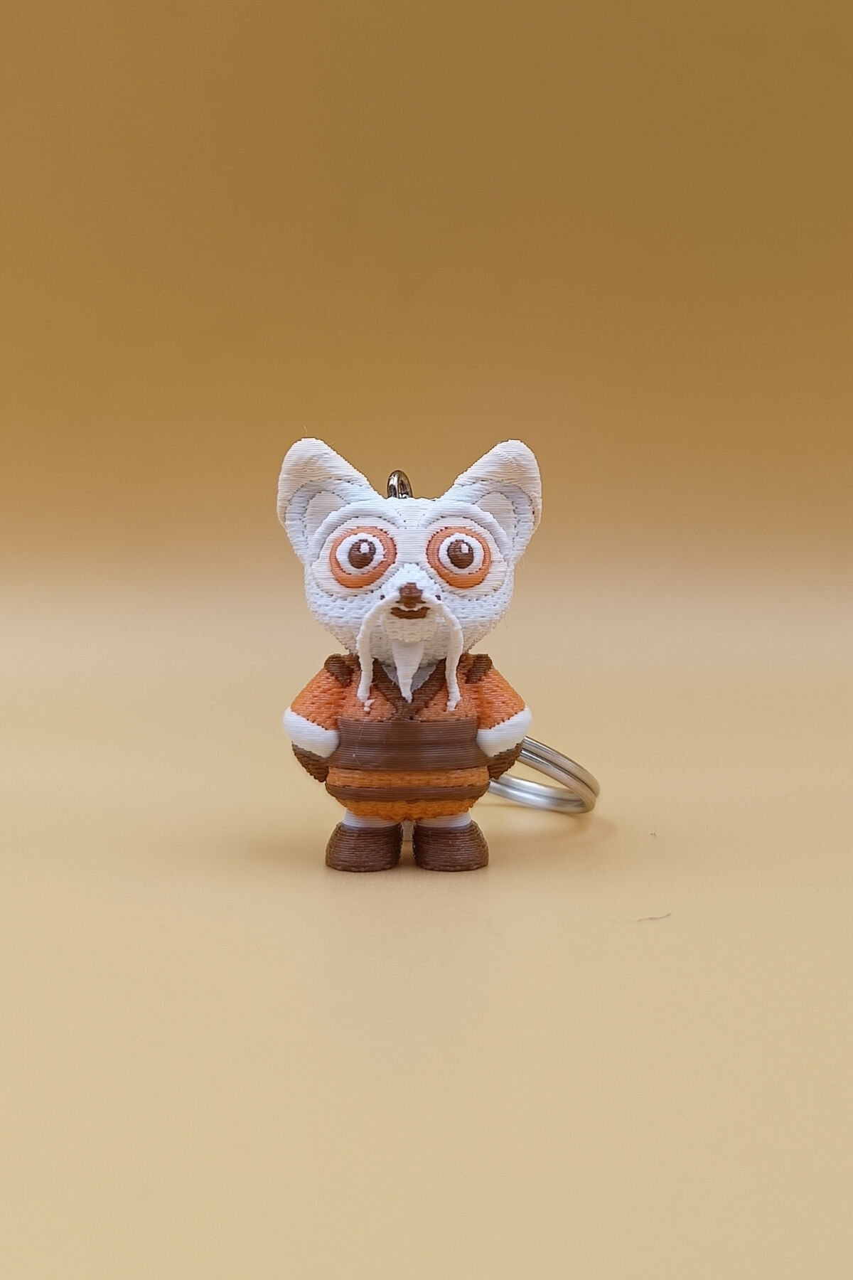 Örgü Desenli Usta Shifu Anahtarlık (Plastik)