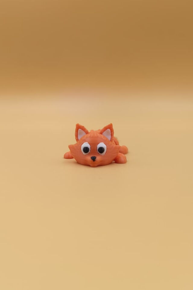 Hareketli Sevimli Turuncu Tilki Anahtarlık(7CM) - Hareketli Anahtarlık Çanta Süsü Charm