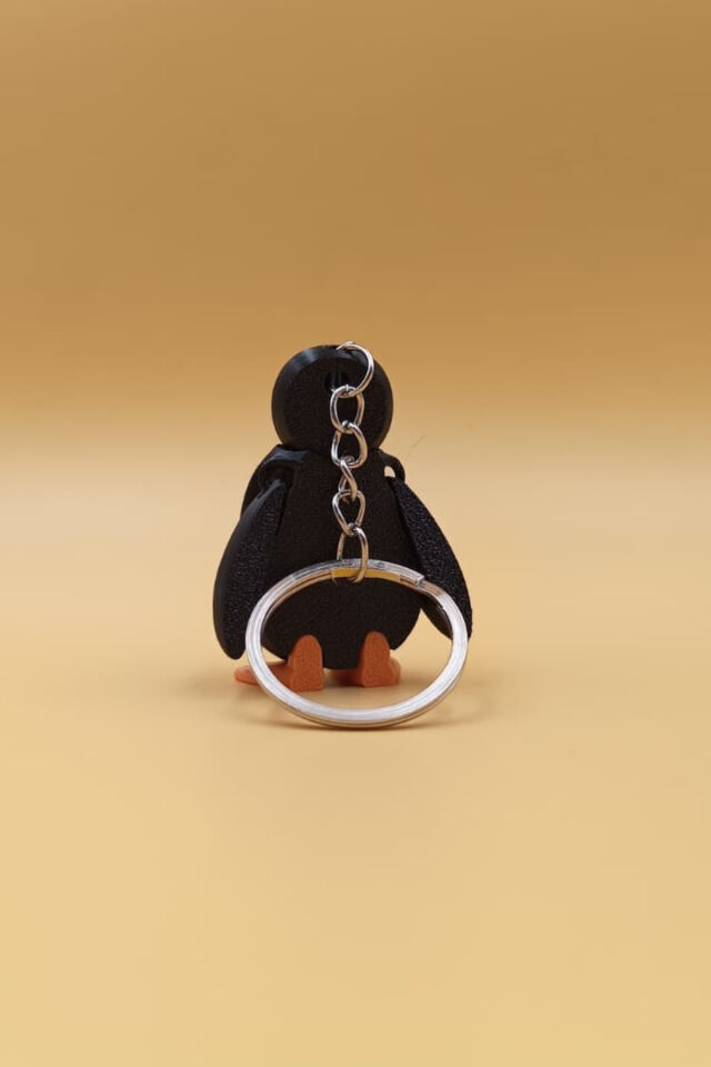 Hareketli Şirin Penguen Anahtarlık - Hareketli Anahtarlık Çanta Süsü Charm