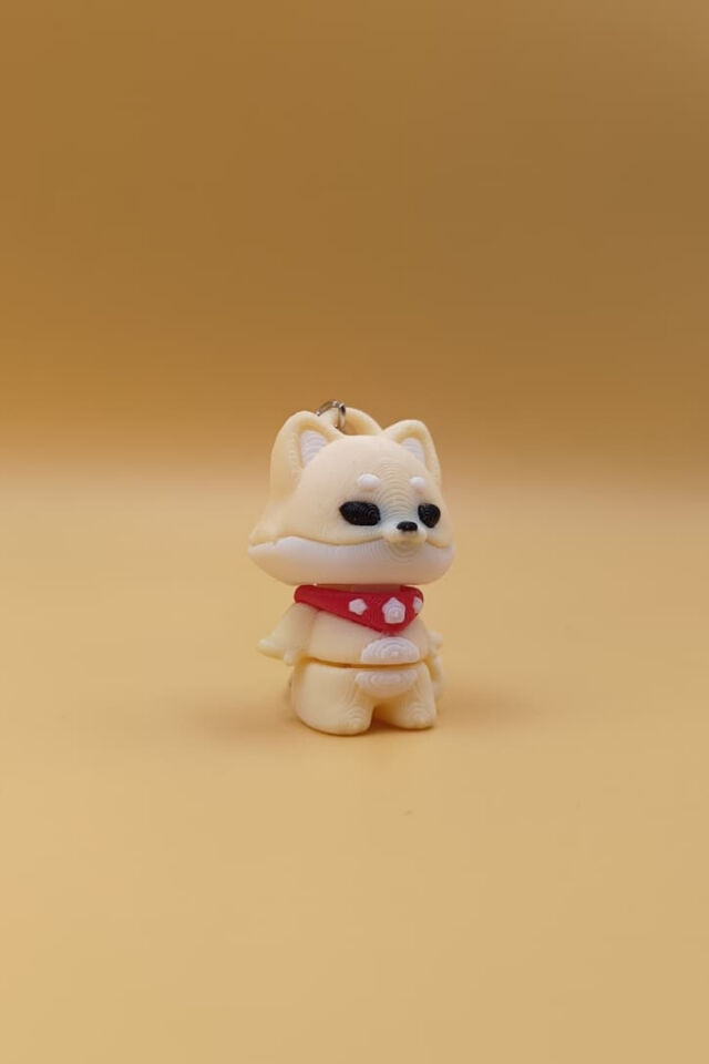 Hareketli Sevimli Shiba İnu Köpek Figürlü Anahtarlık Çanta Süsü Charm