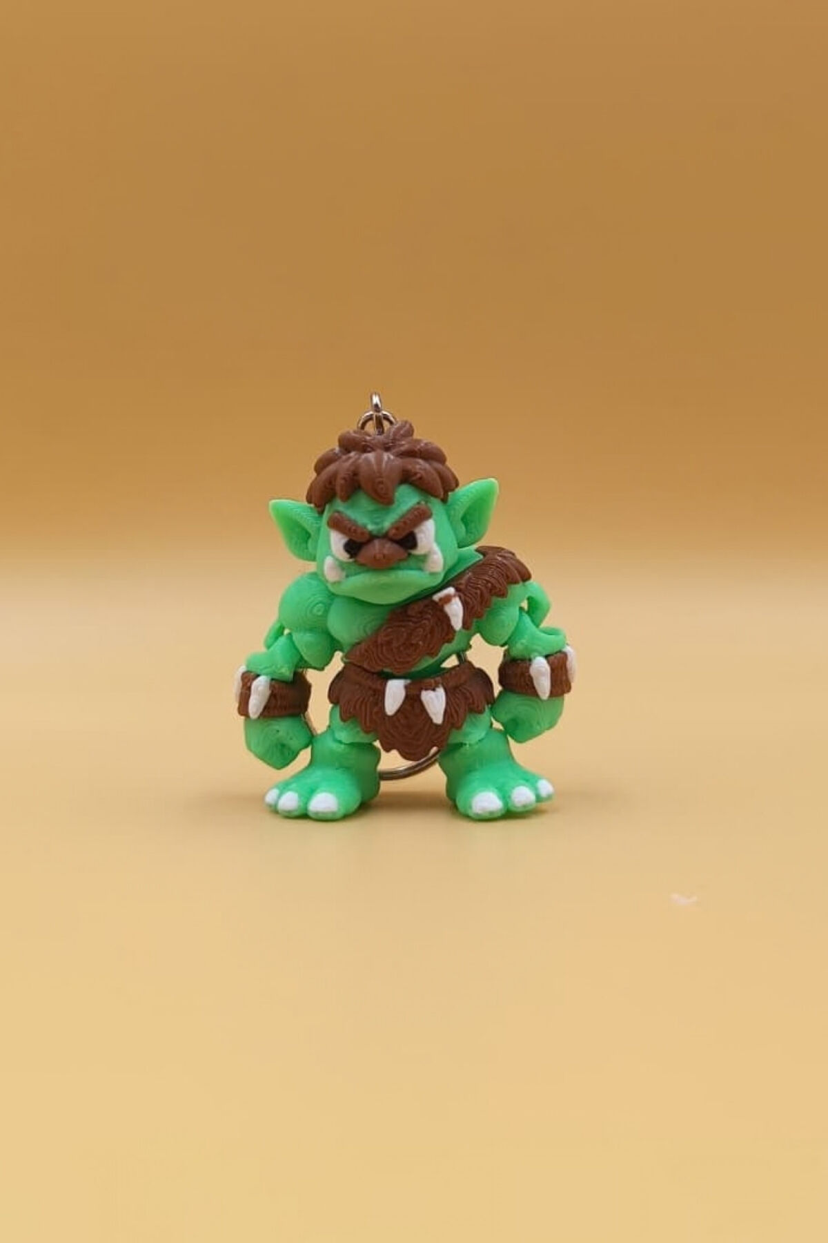 Hareketli ve Kaslı Yeşil Savaşçı Goblin(ORK) Anahtarlık Çanta Süsü Charm