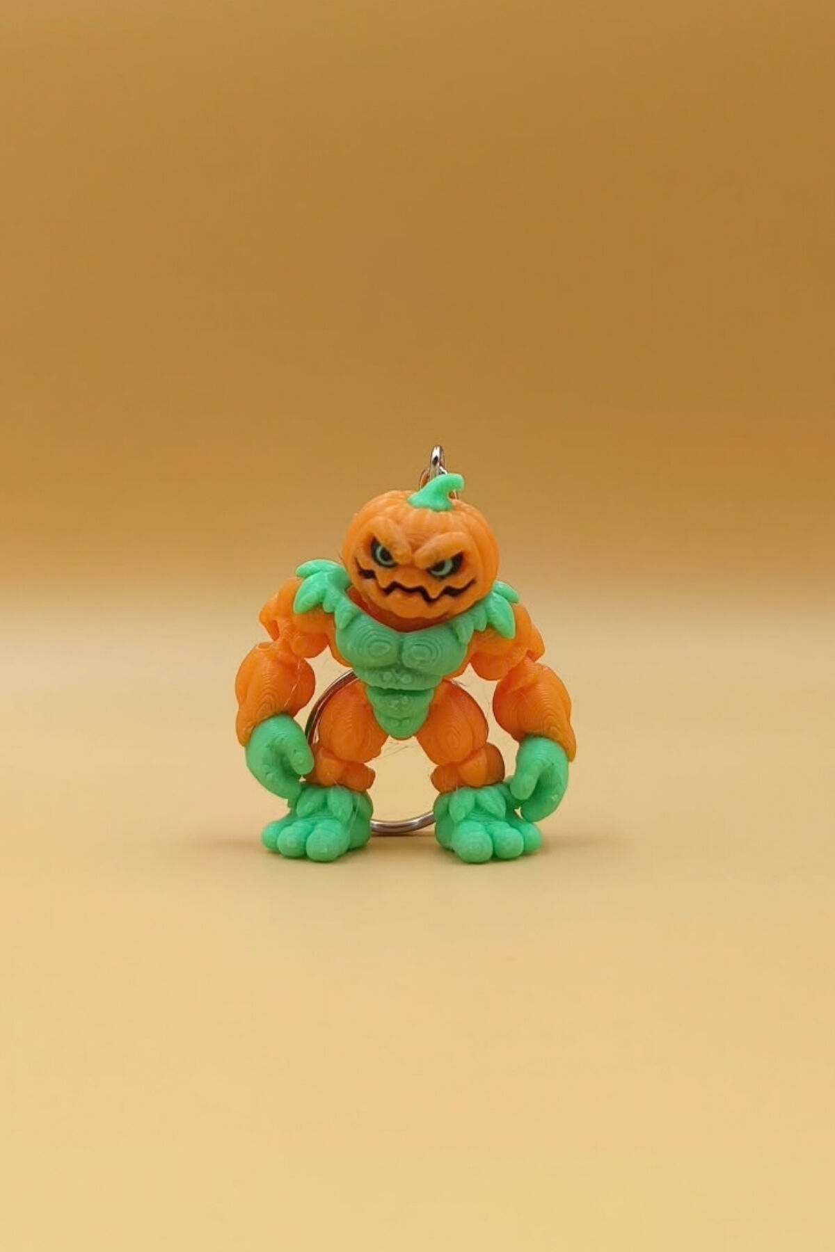Hareketli ve Kaslı Balkabağı Anahtarlık Cadılar Bayramı (Halloween) Çanta Süsü Charm