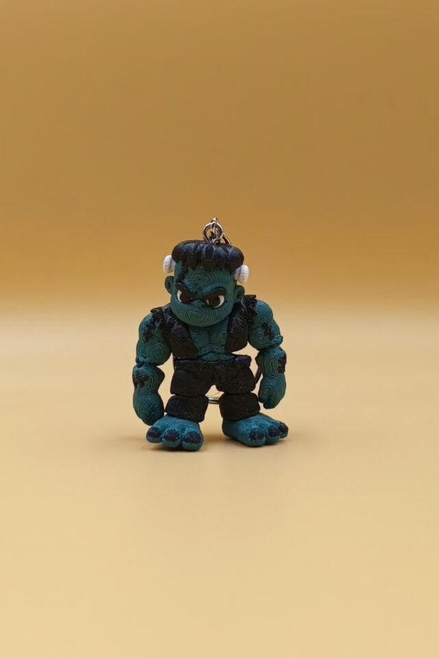 Hareketli ve Kaslı Frankenstein Anahtarlık Cadılar Bayramı (Halloween) Çanta Süsü Charm