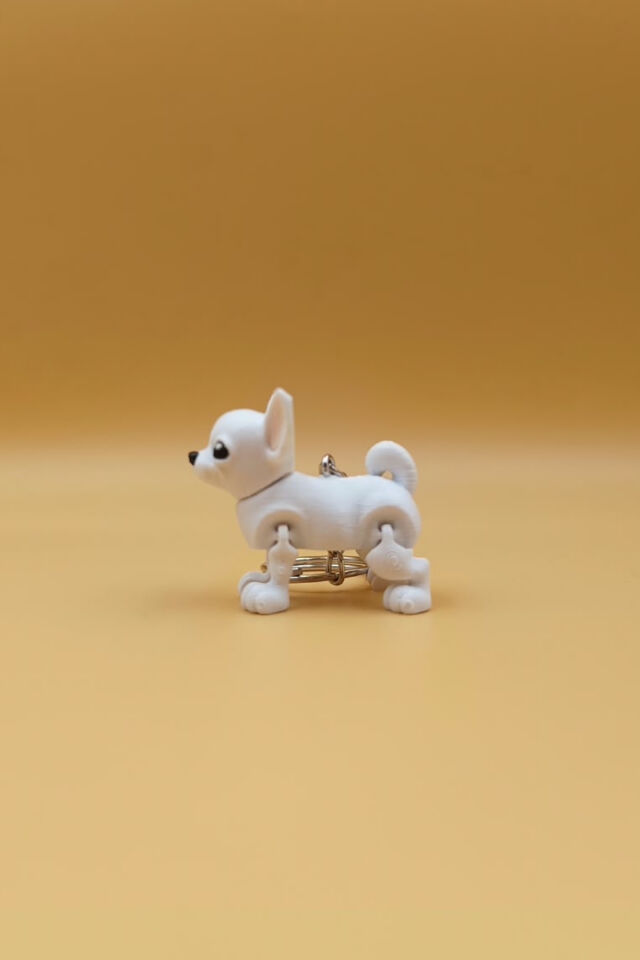 Hareketli Sevimli Çivava (Chihuahua) Köpek Anahtarlık Çanta Süsü Charm